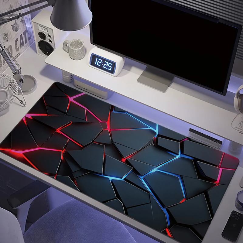 Desk Setup Red - Large Gaming Mouse Pad 90x40 Red
