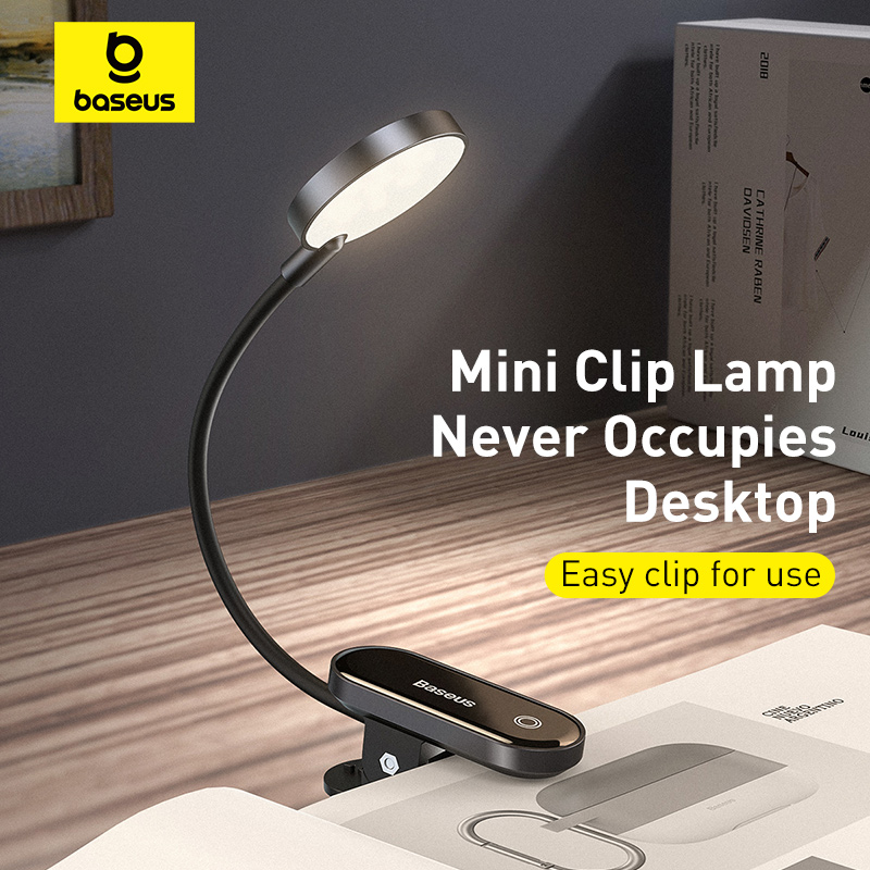Desk Setup For Laptop - Baseus Portable Desk Lamp LED Mini