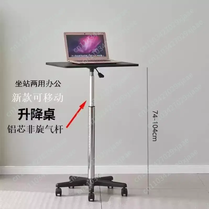 Desk Setup For Laptop - Pulley Mobile Small Table Standing Table