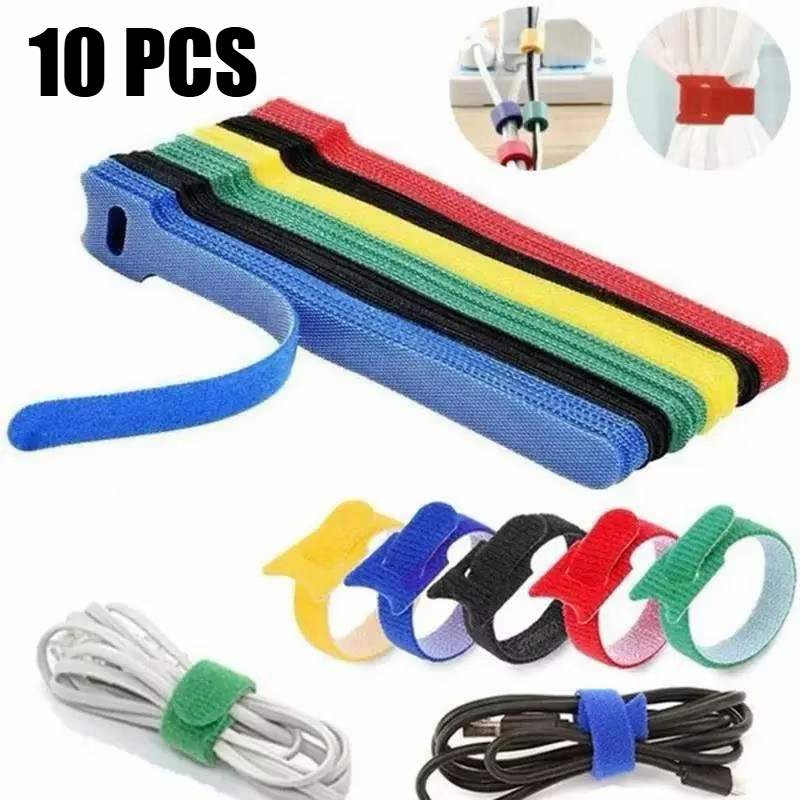 Cable Velcro Strap - 10PCS Multi purpose Velcro Fastener Cable