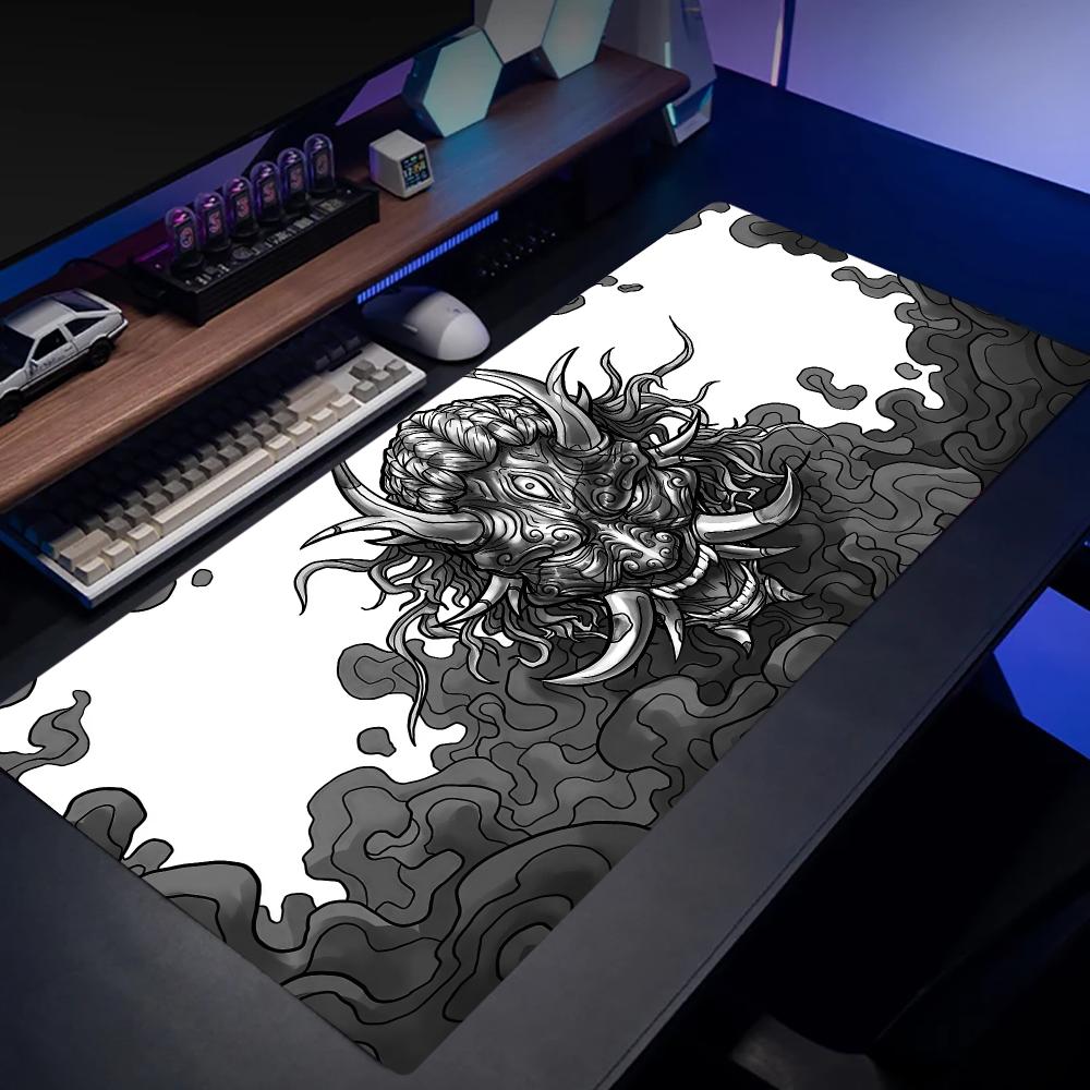 Desk Setup Keyboard - Oni Hannya Mouse Pad Large Set