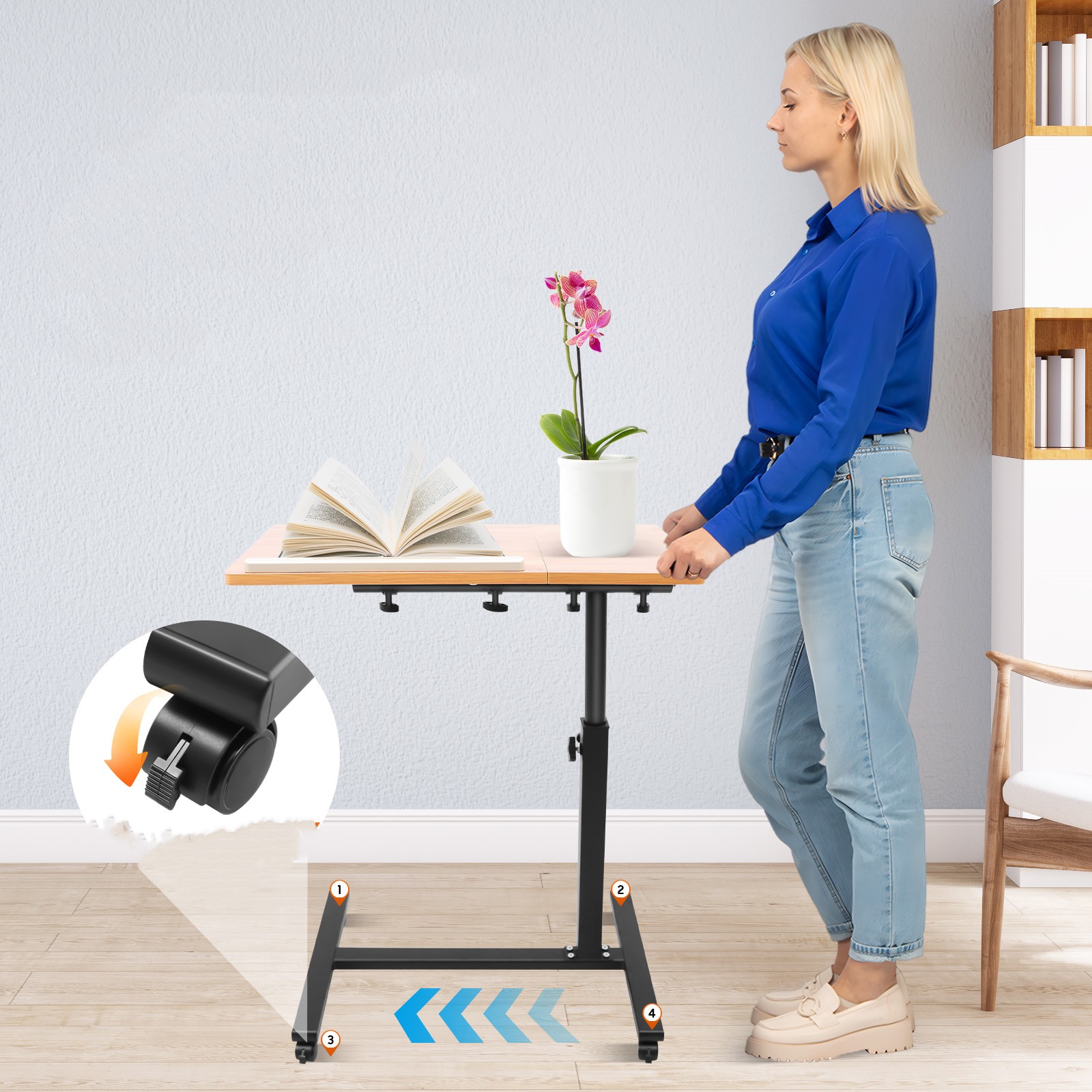 Mobile Laptop Table Adjustable - Desk Setup For Laptop review and price