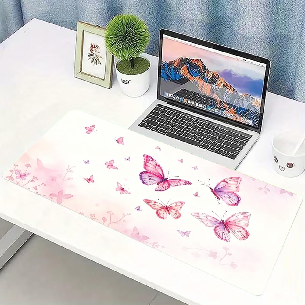 Watercolor Pink Butterfly Larg - Desk Setup Keyboard review and price