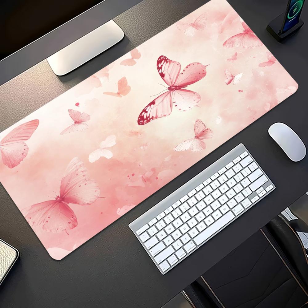 Watercolor Pink Butterfly Larg - Desk Setup Keyboard review and price