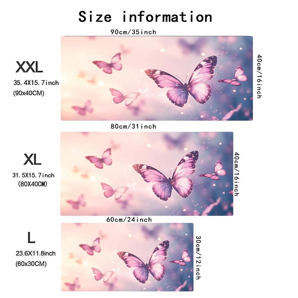 Watercolor Pink Butterfly Larg - Desk Setup Keyboard review and price