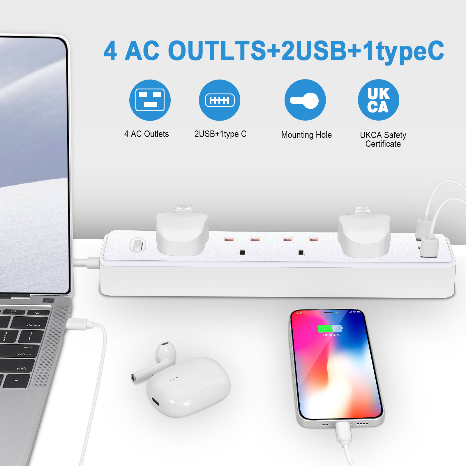 Power Strip Electric Socket UK - Power Strip Flat review and price