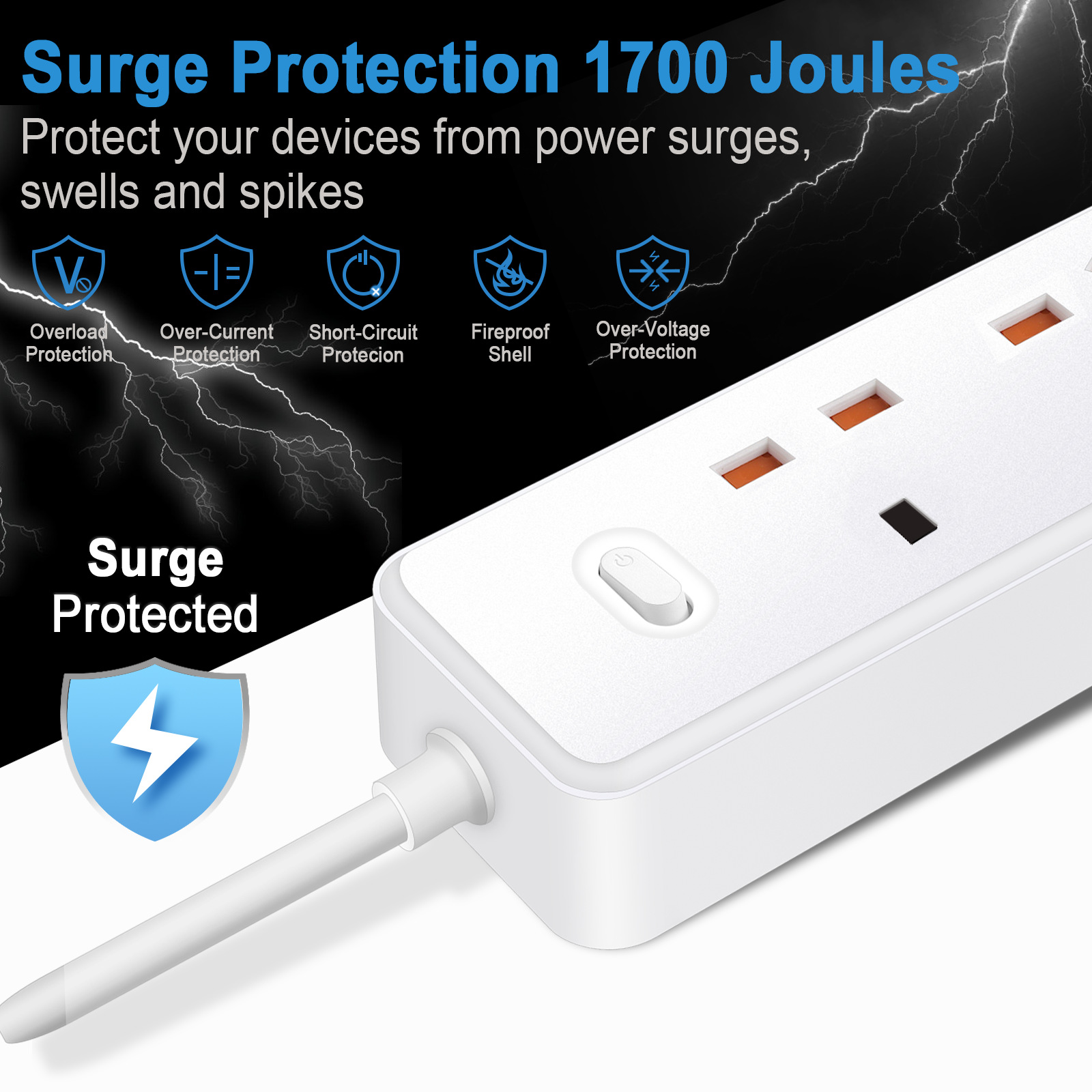 Power Strip Electric Socket UK - Power Strip Flat review and price