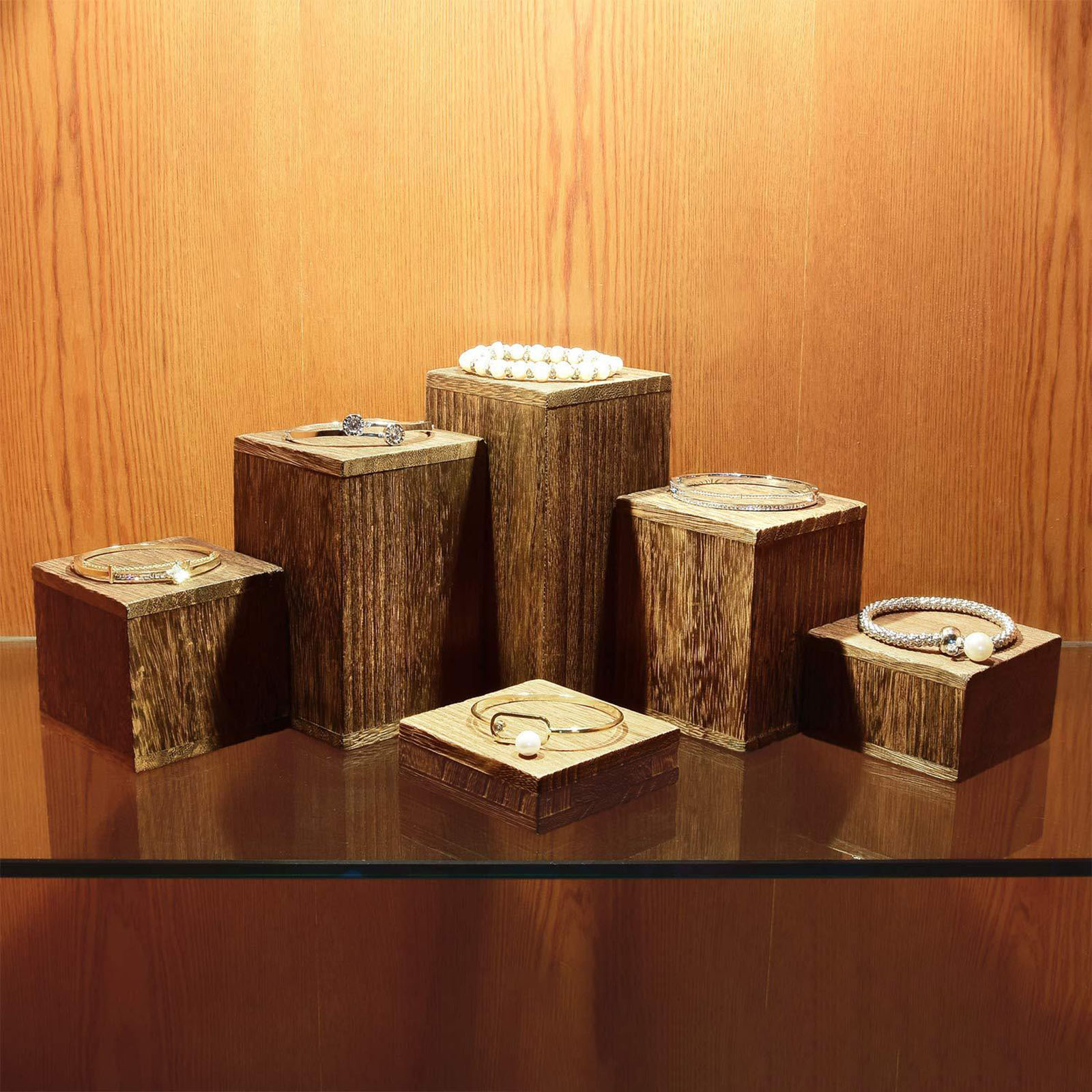 Figure Display Stand Storage R - Desk Setup Wood review and price