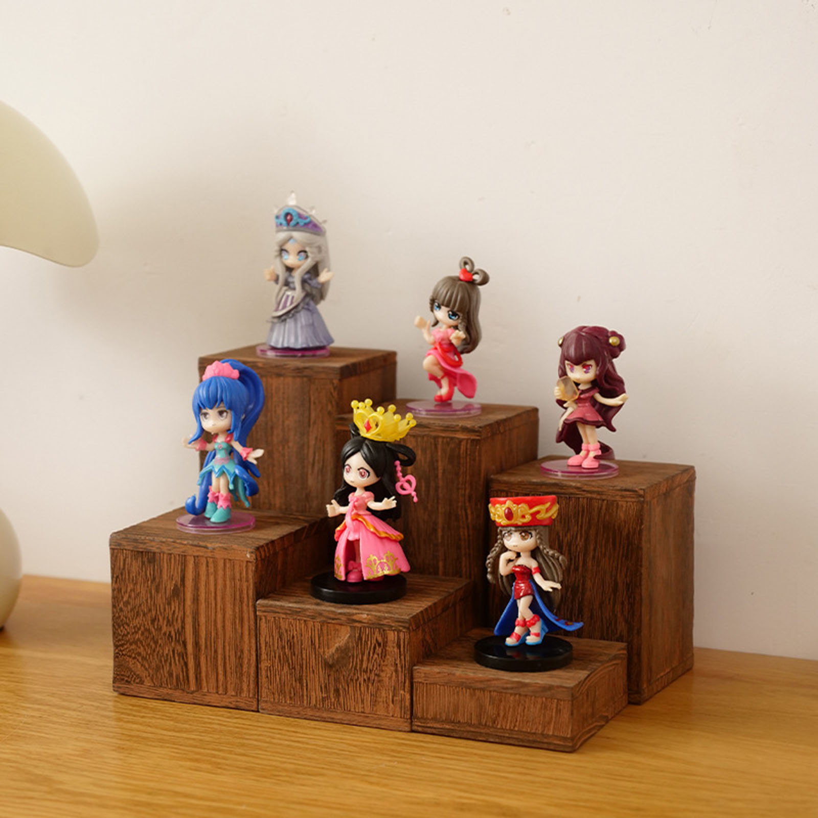 Figure Display Stand Storage R - Desk Setup Wood review and price