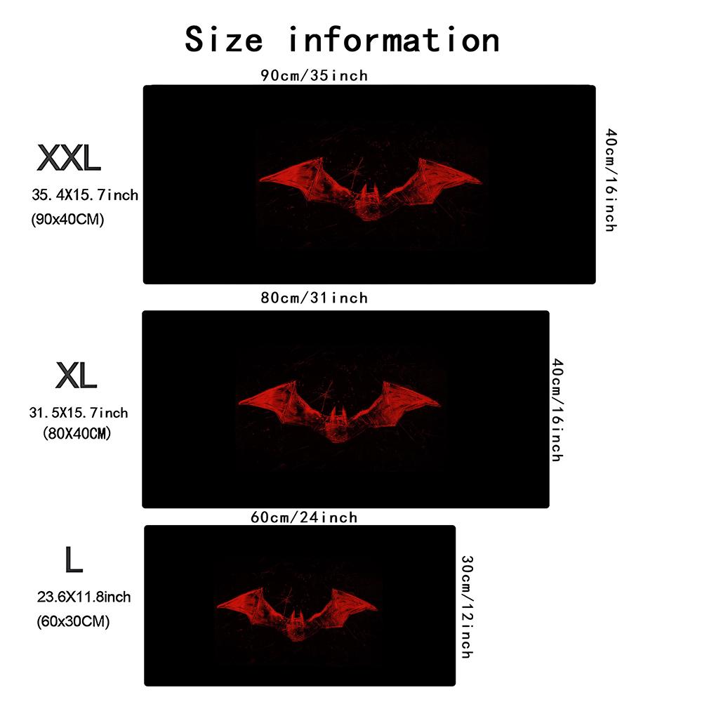 Dark Red Bat Pattern Large Gam - Desk Setup Red review and price