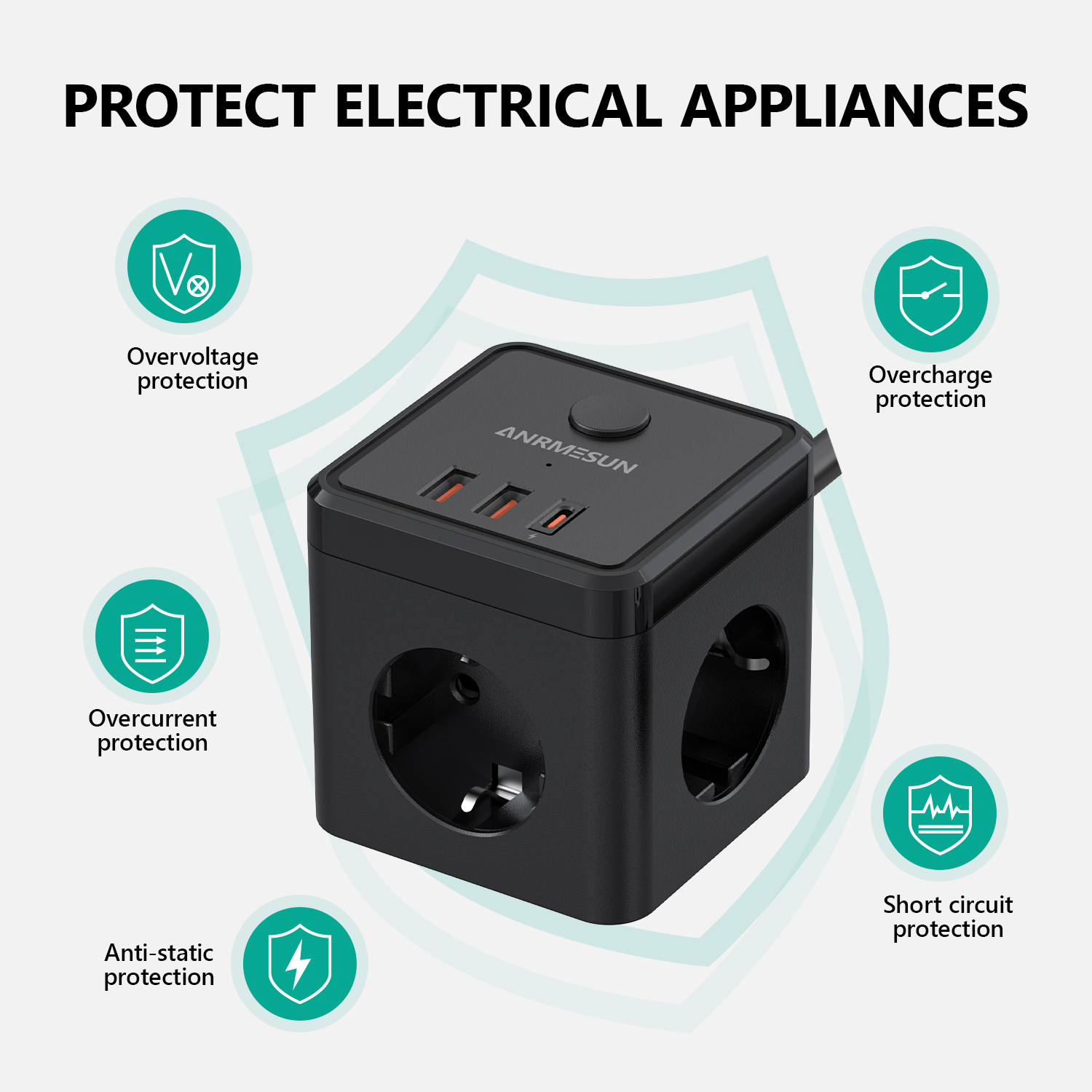 6-in-1 Power Strip Wall Socket - Power Strip Flat review and price