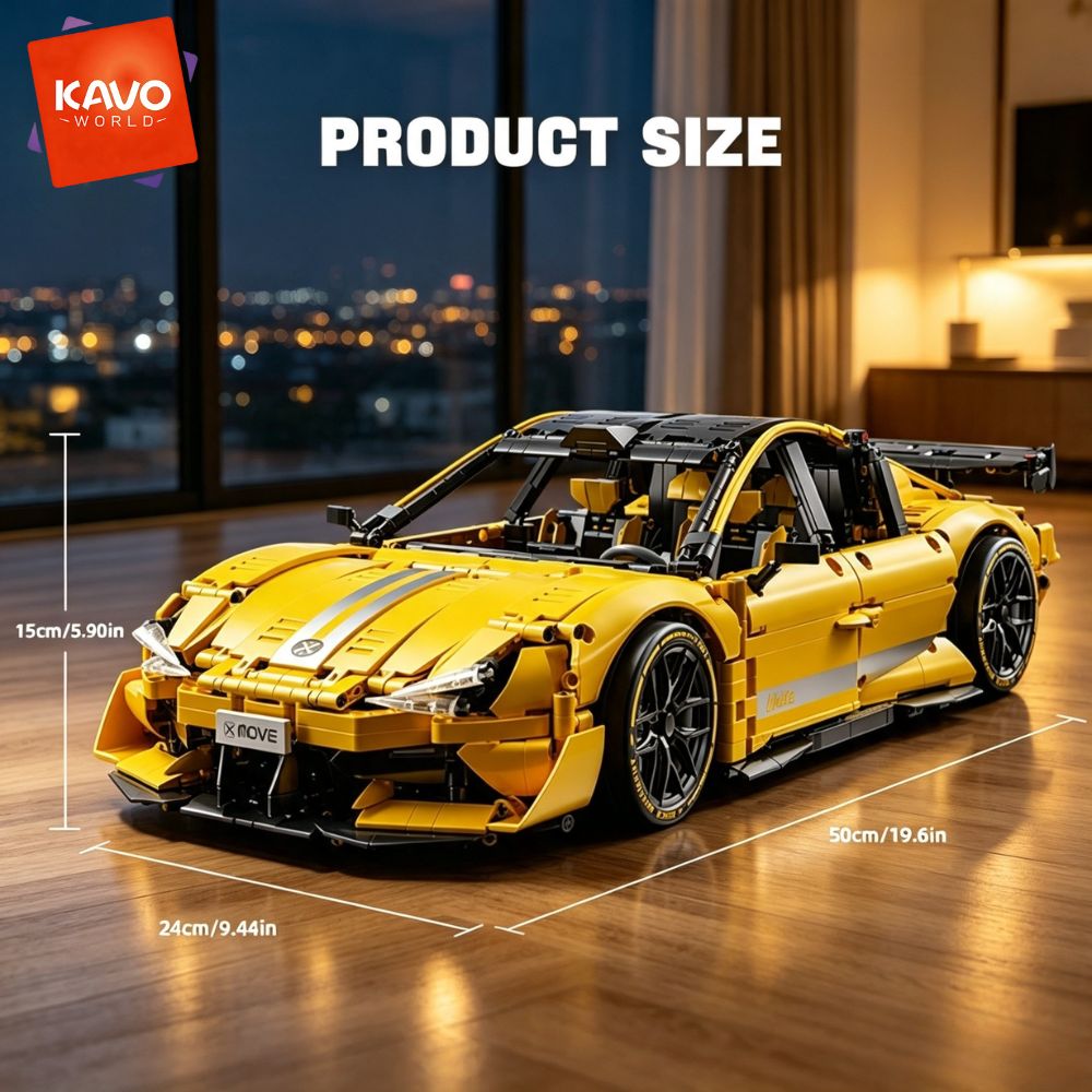 KAVOWORLD 2143pcs Yellow 1:10  - Desk Setup Simulator review and price