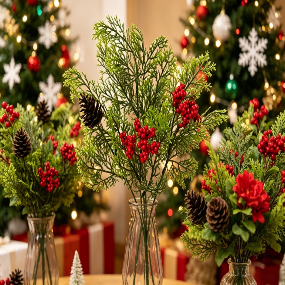 Artificial Christmas Greenery  - Desk Setup At Home review and price