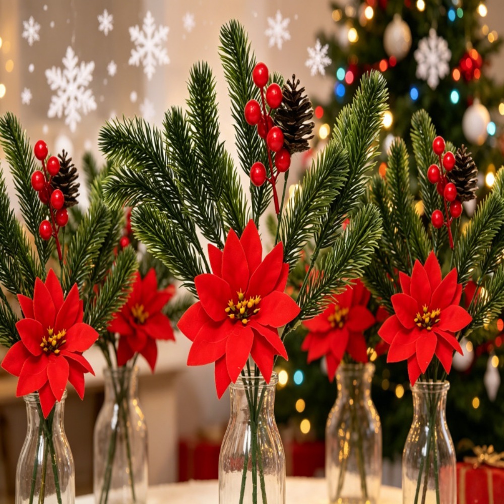 Artificial Christmas Greenery  - Desk Setup At Home review and price