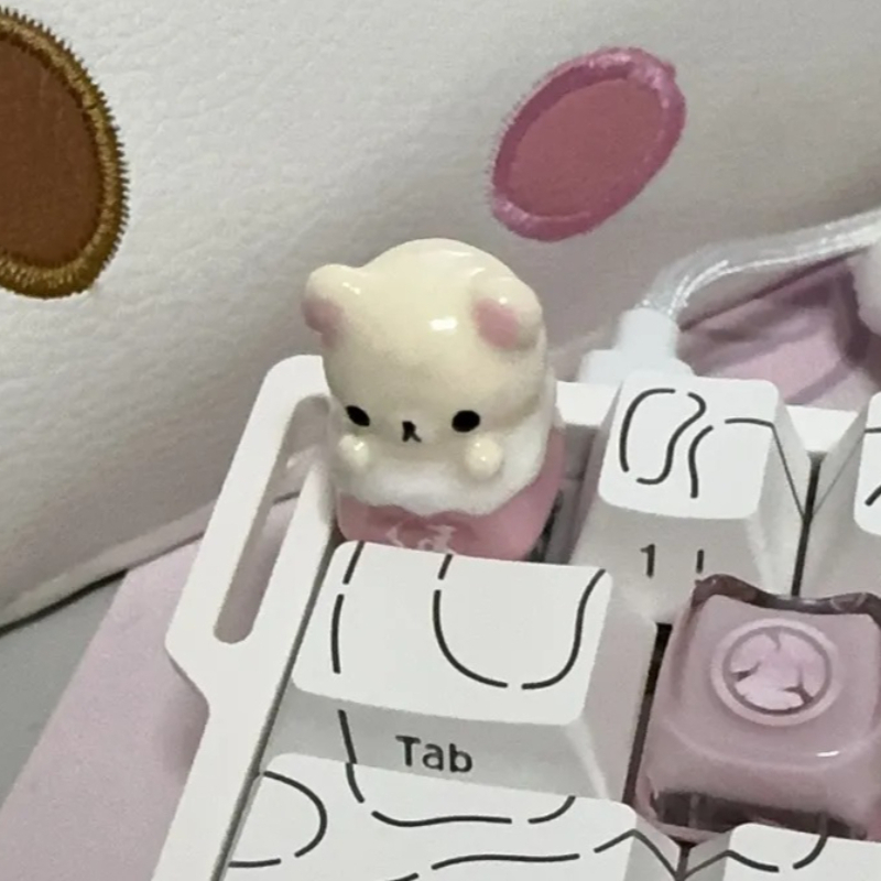 Kawaii Rilakkuma Keycaps Relax - Desk Setup Keyboard review and price