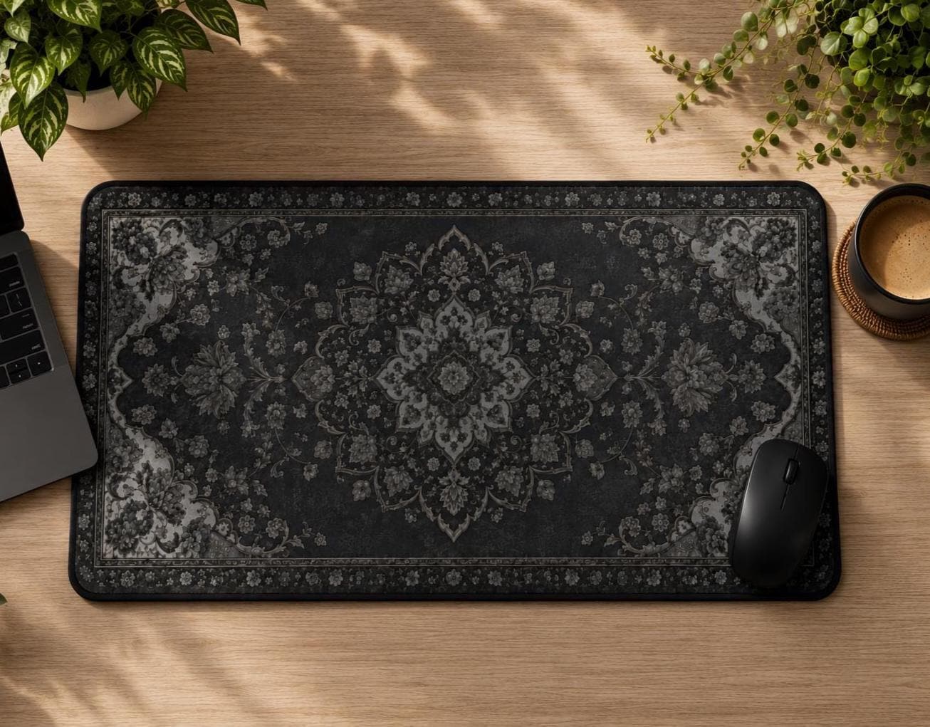 Black Rug Desk Mat Dark Academ - Desk Setup Dark review and price