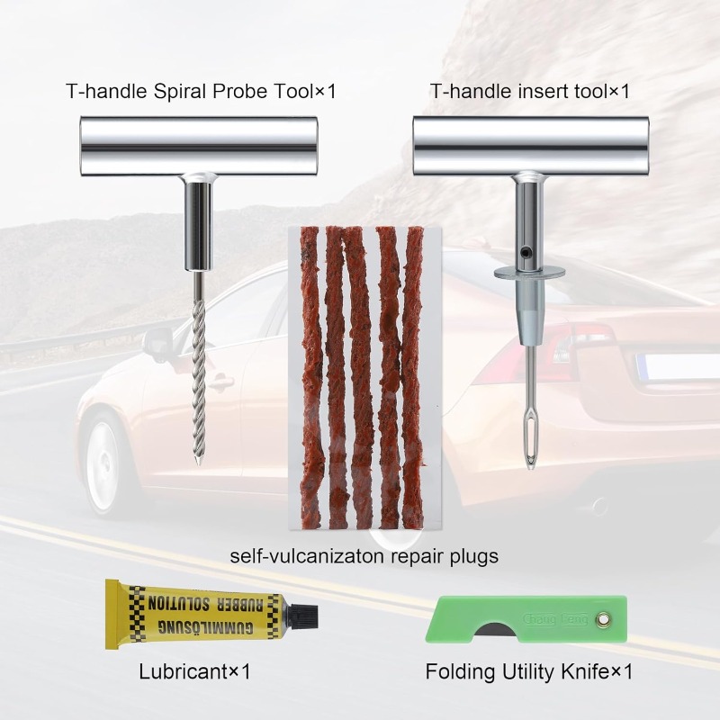 1Set Tire Repair Kit with Plug - Power Strip Flat review and price
