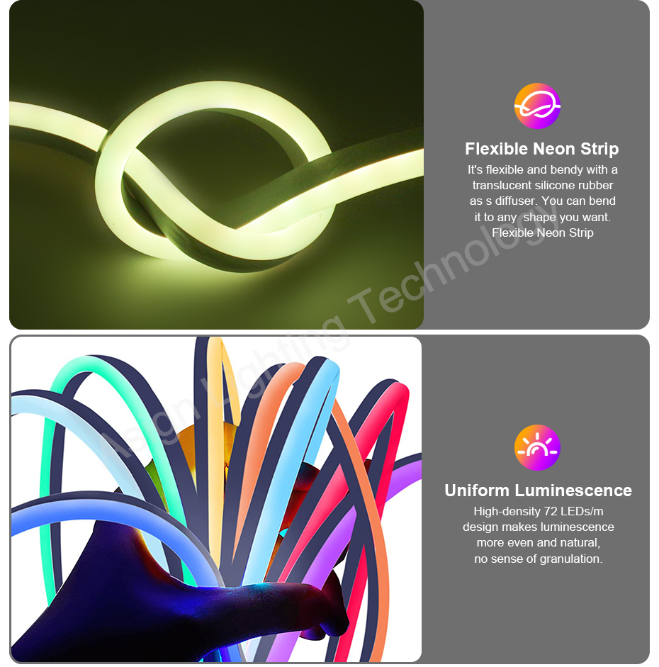 220V RGB LED Neon Strip with E - Power Strip Flat review and price