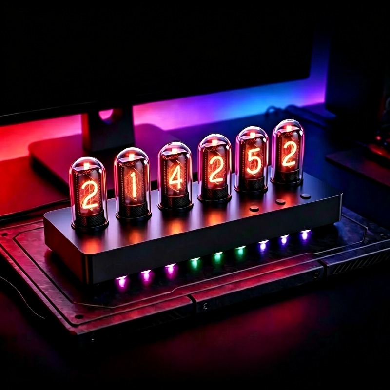 IPS‑Simulated Nixie Tube Clock - Desk Setup Simulator review and price