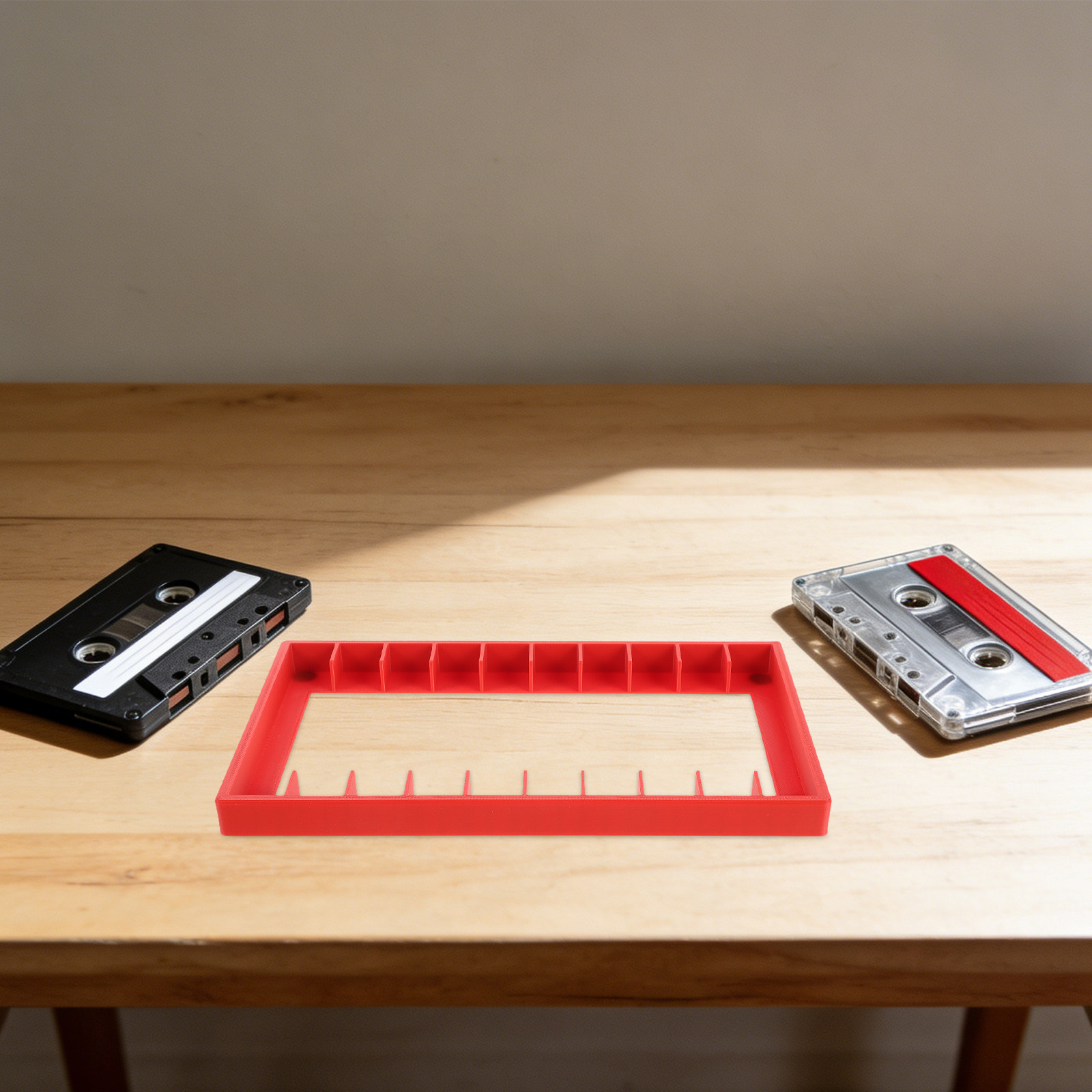 Cassette Storage Organizer She - Desk Setup Red review and price