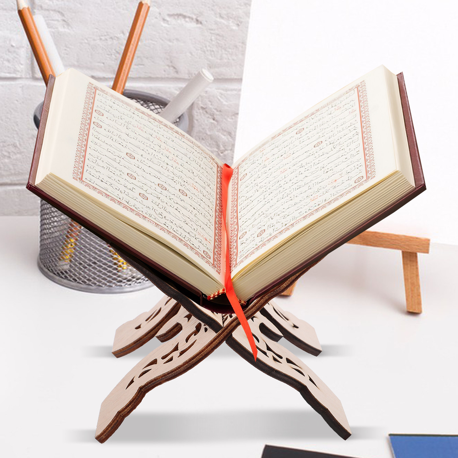 Wooden Desktop Reading Stand B - Desk Setup Wood review and price