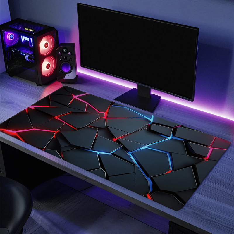 Large Gaming Mouse Pad 90x40 R - Desk Setup Red review and price