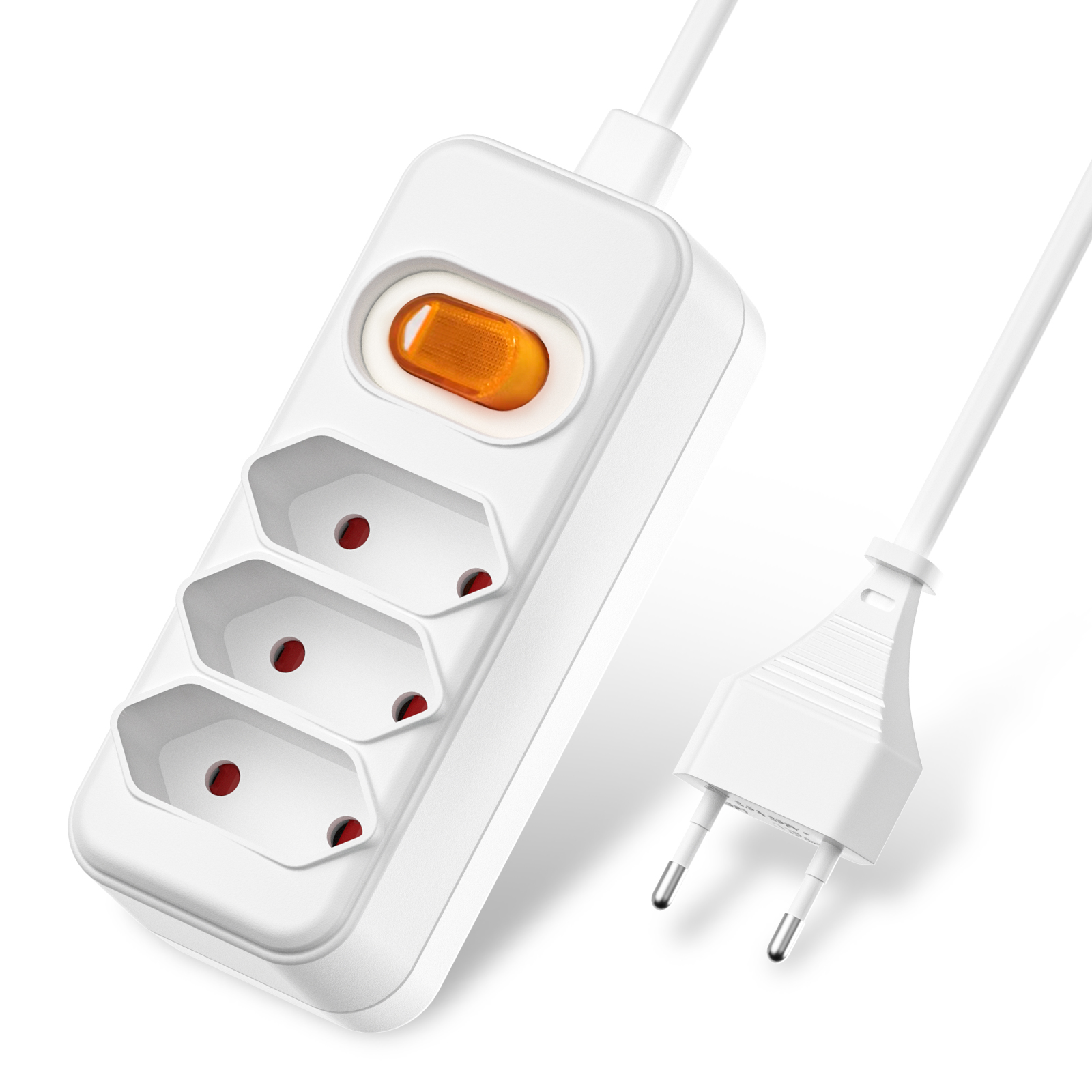 European EU 2 Prong Power Sock - Power Strip Flat review and price