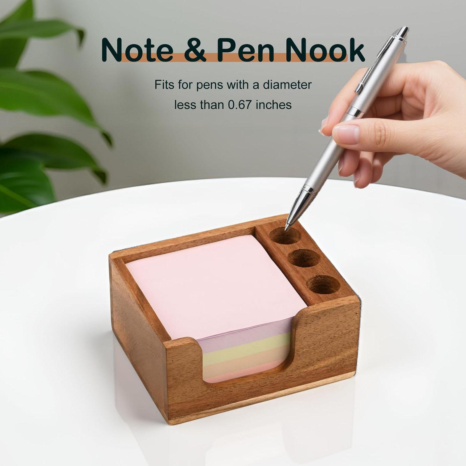 Acacia Wood Sticky Note Holder - Sticky Memo Holder review and price