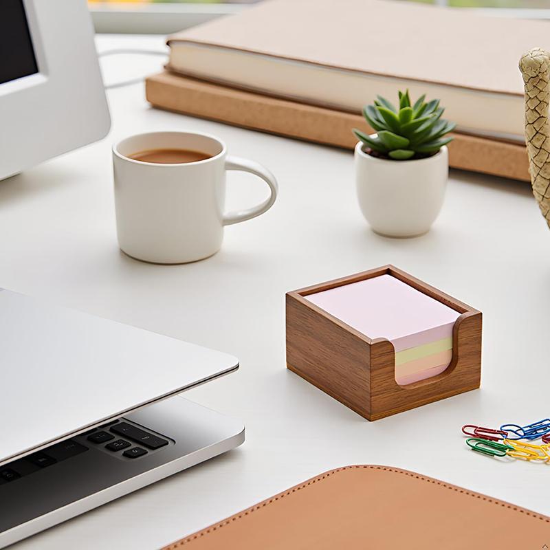 Wooden Desk Organizer With 3 P - Sticky Memo Holder review and price
