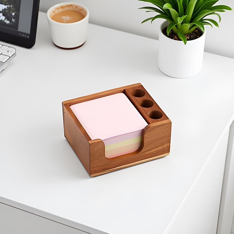 Wooden Desk Organizer With 3 P - Sticky Memo Holder review and price