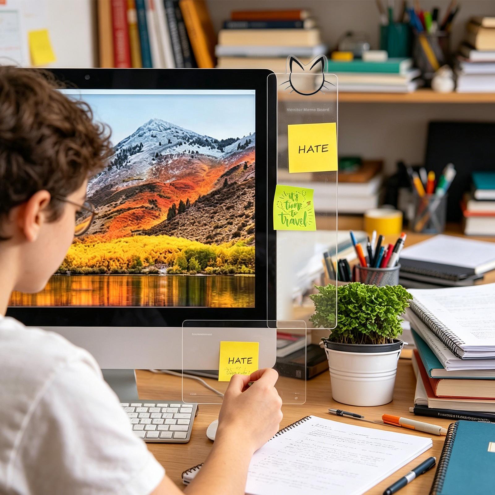 Monitor Side Memo Board Acryli - Sticky Memo Holder review and price