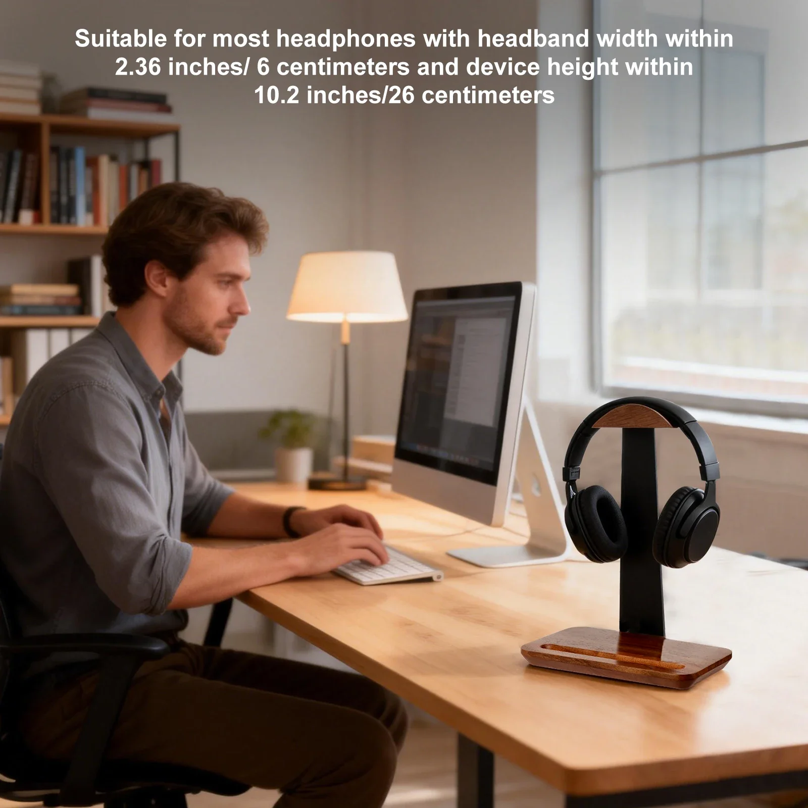 Universal Wood Headphone Stand - Desk Setup Wood review and price