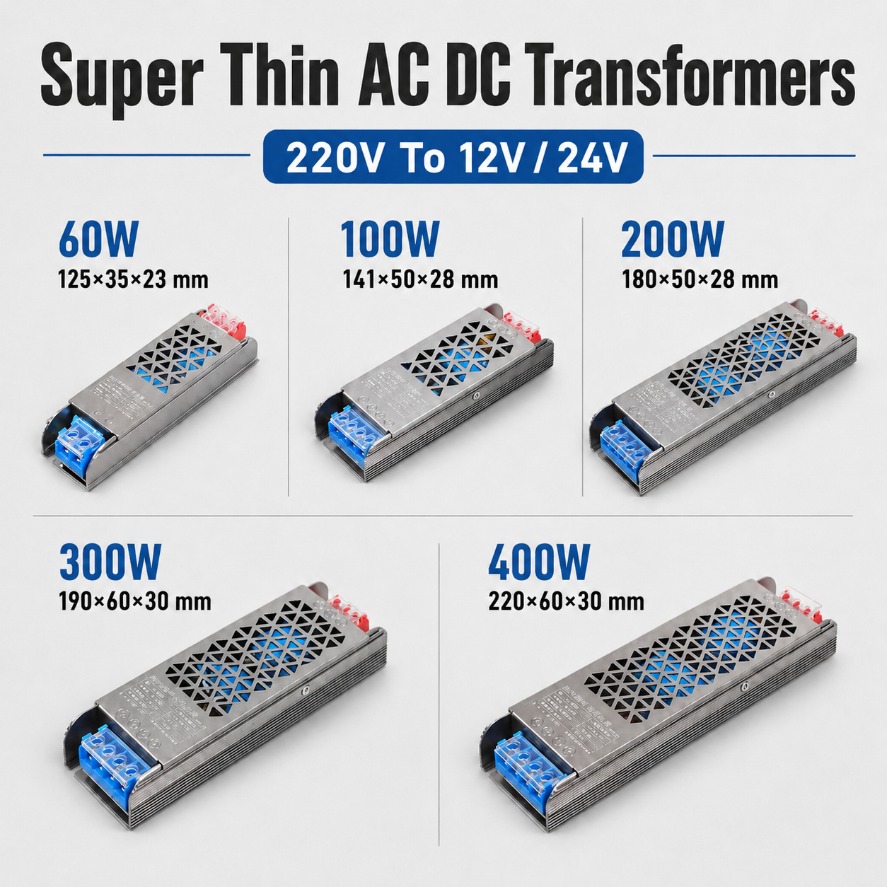 Super Thin AC220V To DC12V 24V - Power Strip Flat review and price