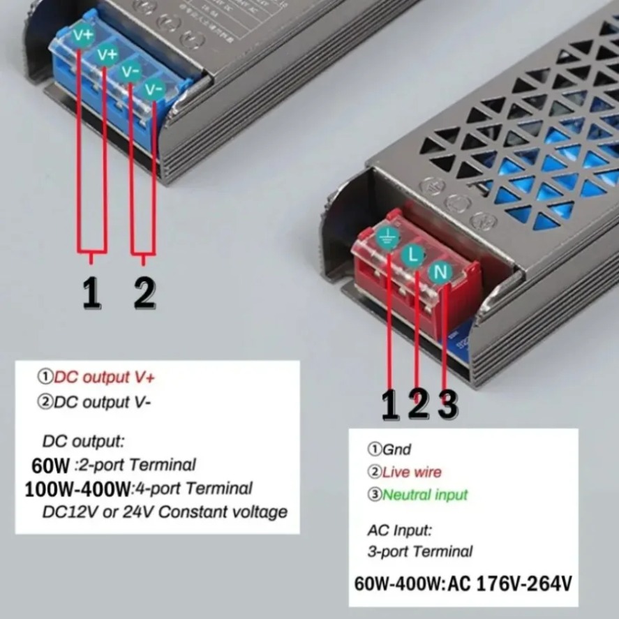 Super Thin AC220V To DC12V 24V - Power Strip Flat review and price