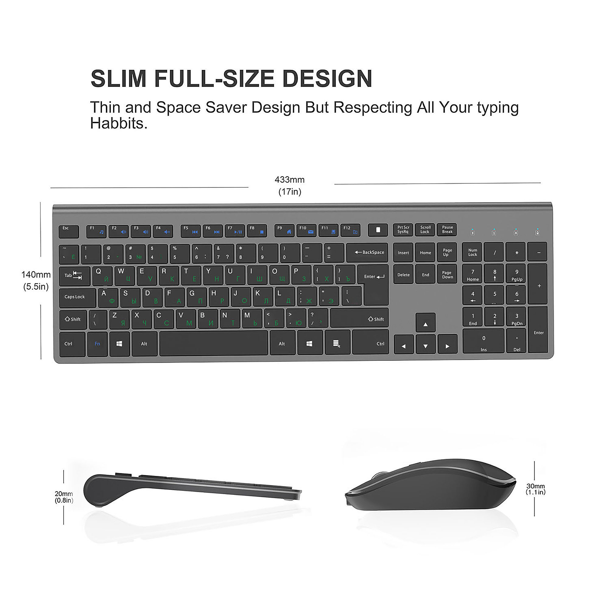 2.4G Rechargeable Wireless Key - Desk Setup Keyboard review and price