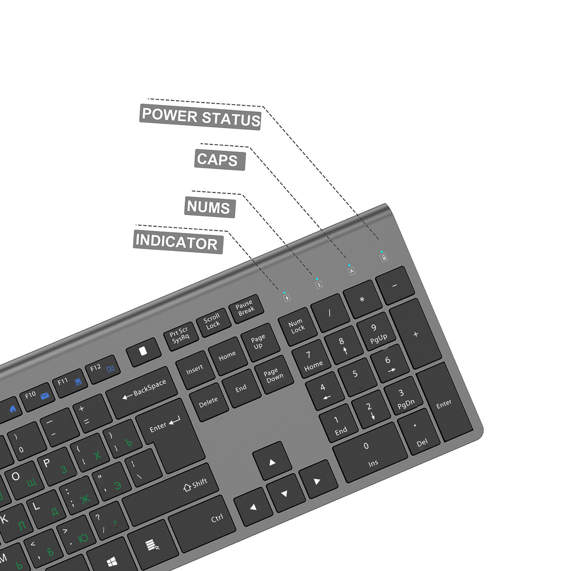 2.4G Rechargeable Wireless Key - Desk Setup Keyboard review and price