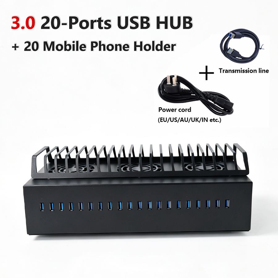 20-Port USB 3.0 Hub Chassis +  - Desk Setup Hub review and price