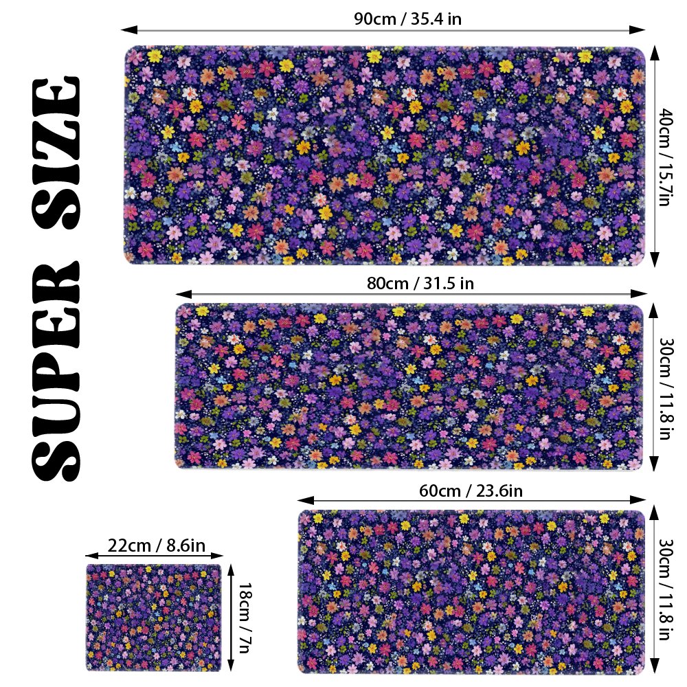 Floral Pattern Desk Mat Large  - Desk Setup Dark review and price