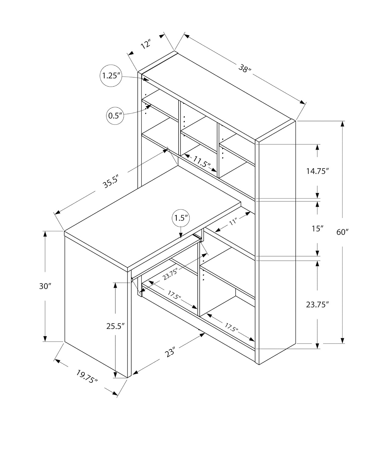 Corner Desk with Adjustable Sh - Desk Setup Dark review and price