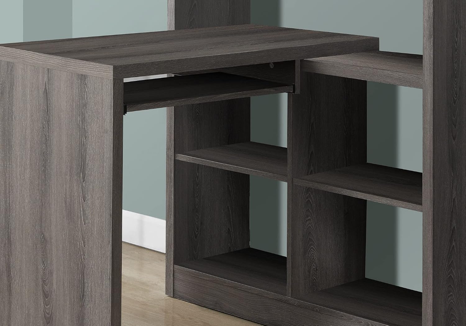 Corner Desk with Adjustable Sh - Desk Setup Dark review and price