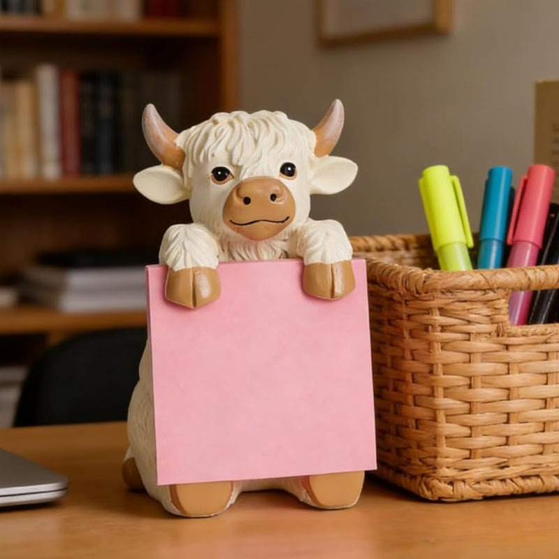 Creative Highland Cow Resin St - Sticky Memo Holder review and price