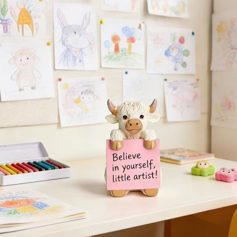 Creative Highland Cow Resin St - Sticky Memo Holder review and price