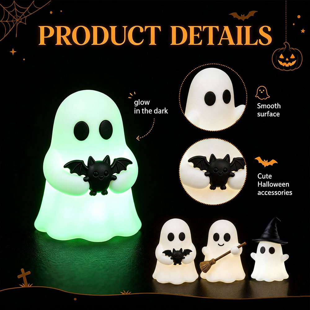 Halloween Luminous Mini Ghost  - Desk Setup Dark review and price