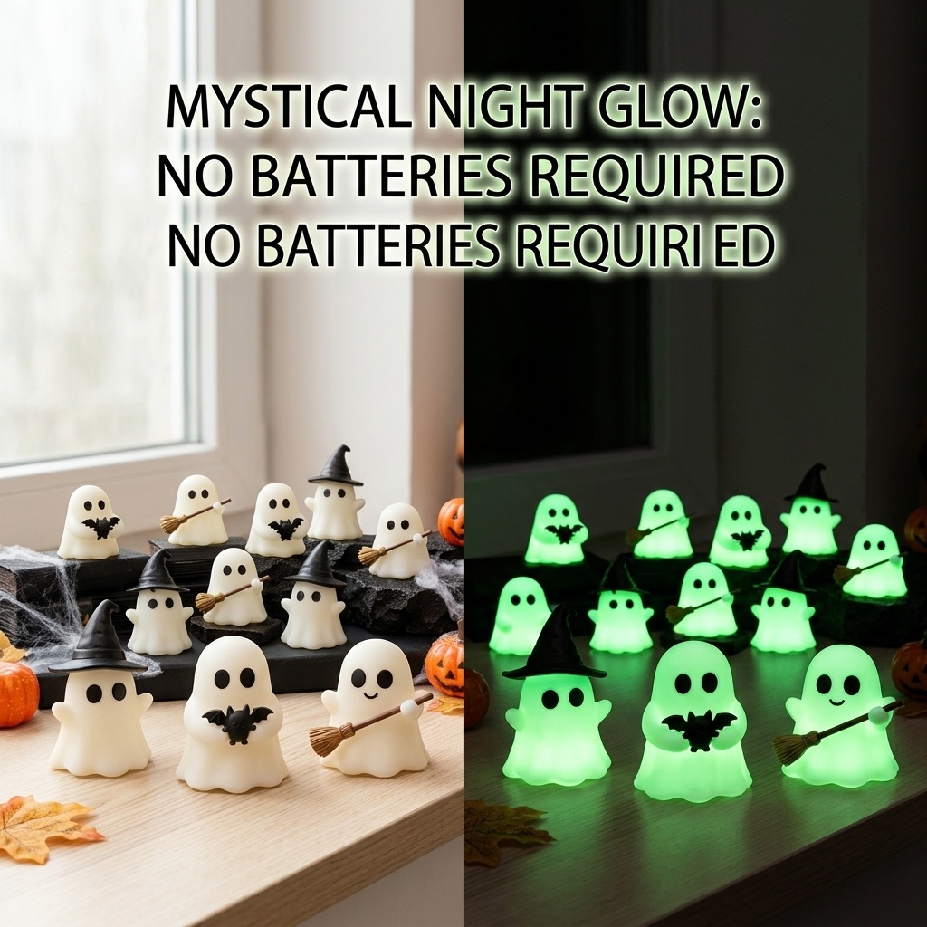 Halloween Luminous Mini Ghost  - Desk Setup Dark review and price