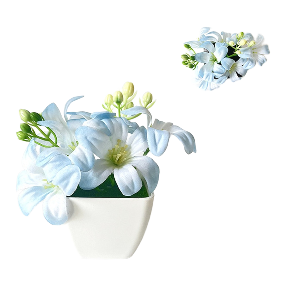 Miniature Artificial Lily Pott - Desk Setup Red review and price