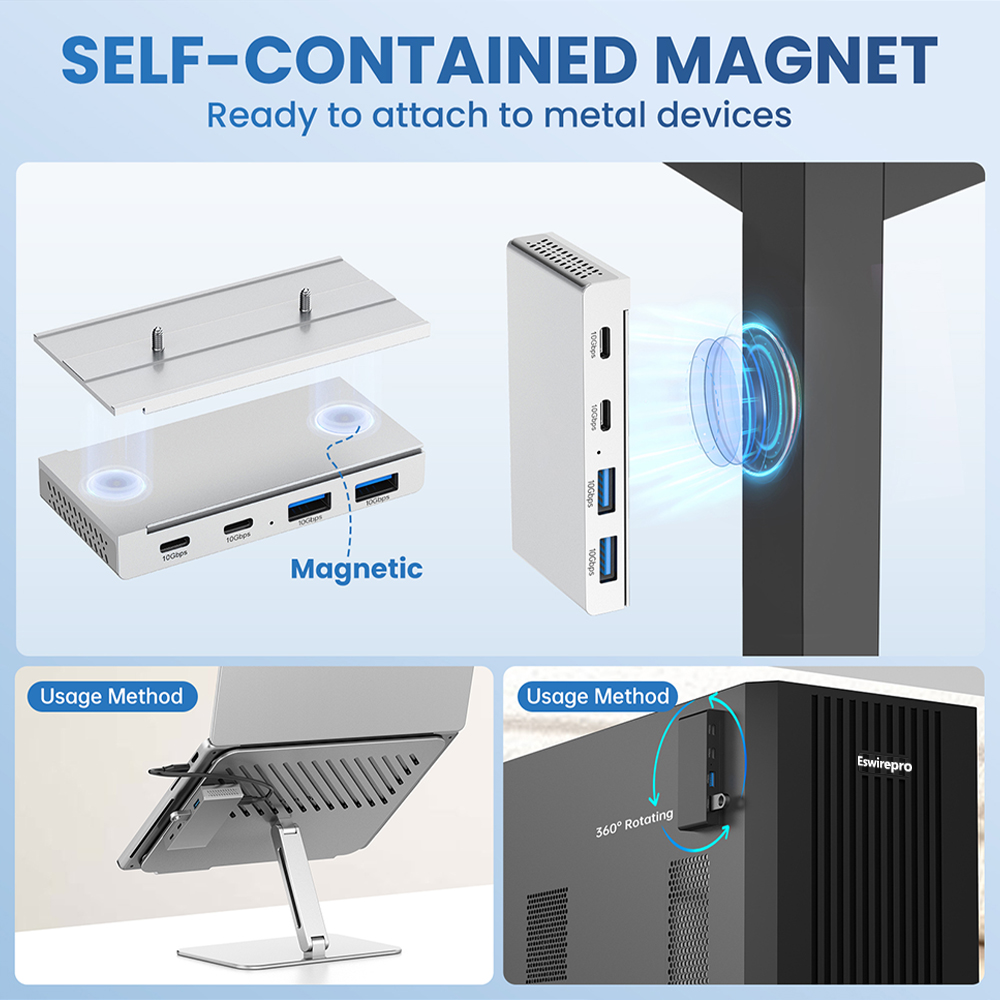 10Gbps USB3.2 Gen2 HUB Desk Ma - Desk Setup Hub review and price