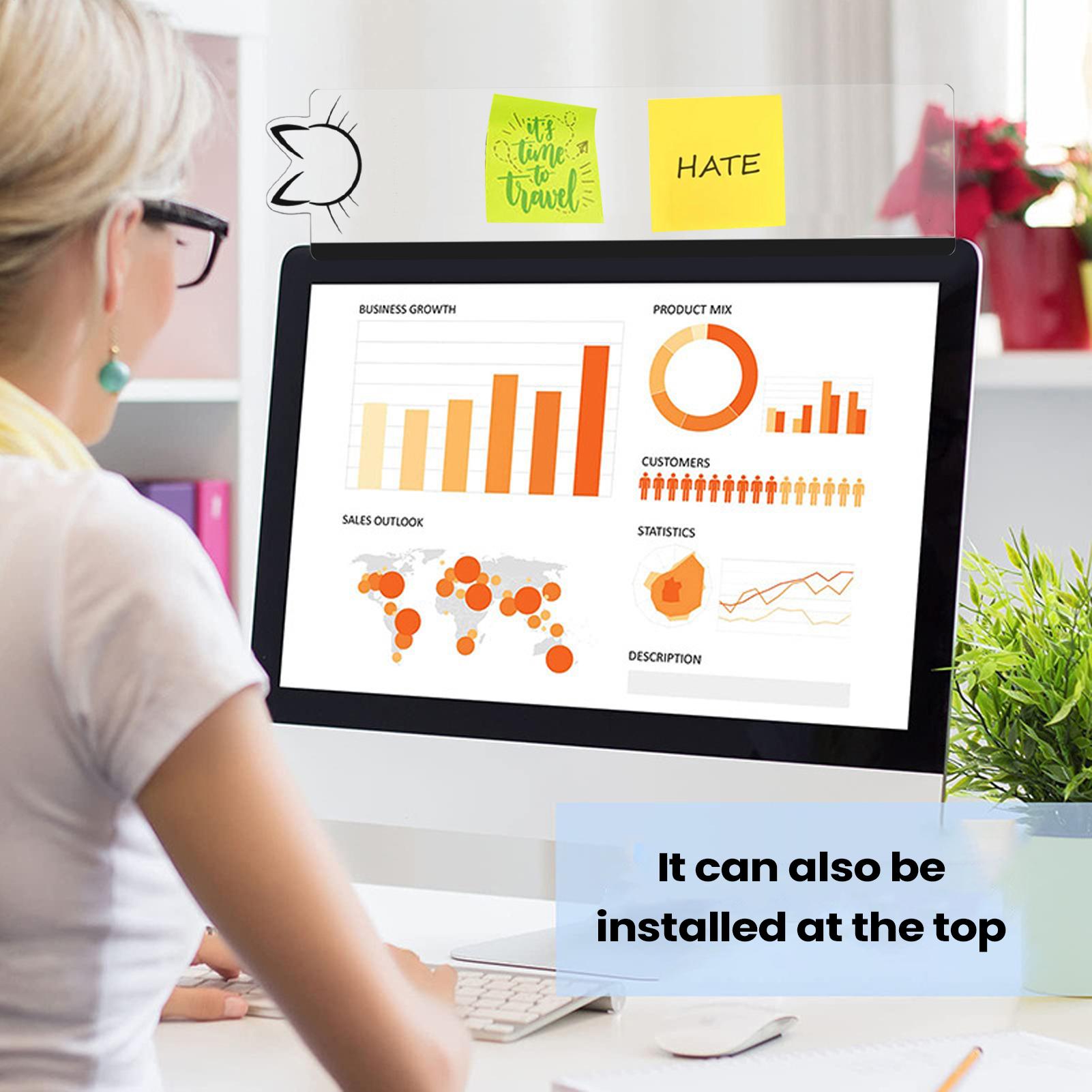 Monitor Memo Board Acrylic Org - Sticky Memo Holder review and price