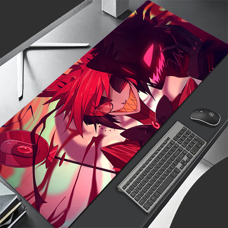 Red Anime Extended Desk Mat La - Desk Setup Red review and price