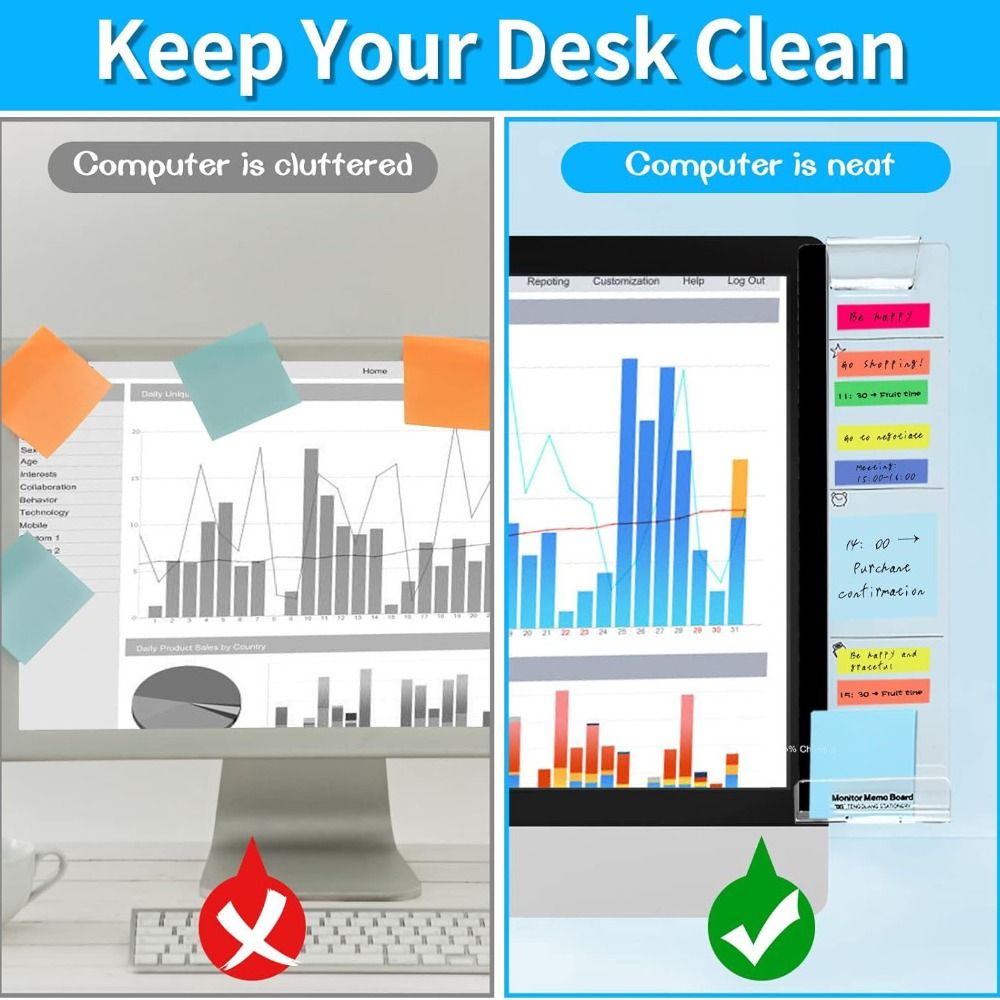 Transparent Monitor Memo Board - Sticky Memo Holder review and price