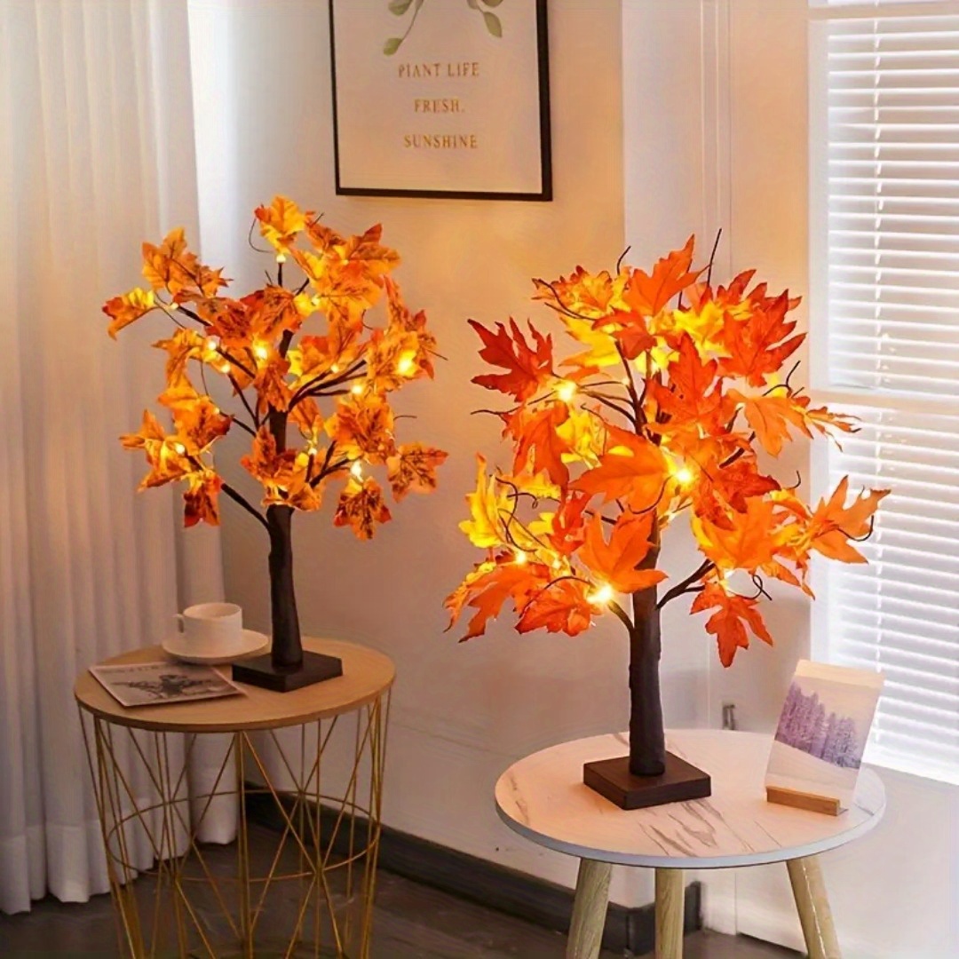 24-inch Fall Lighted Maple Tre - Desk Setup At Home review and price